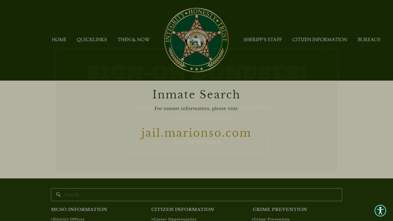 INMATE SEARCH — Marion County Sheriff's Office