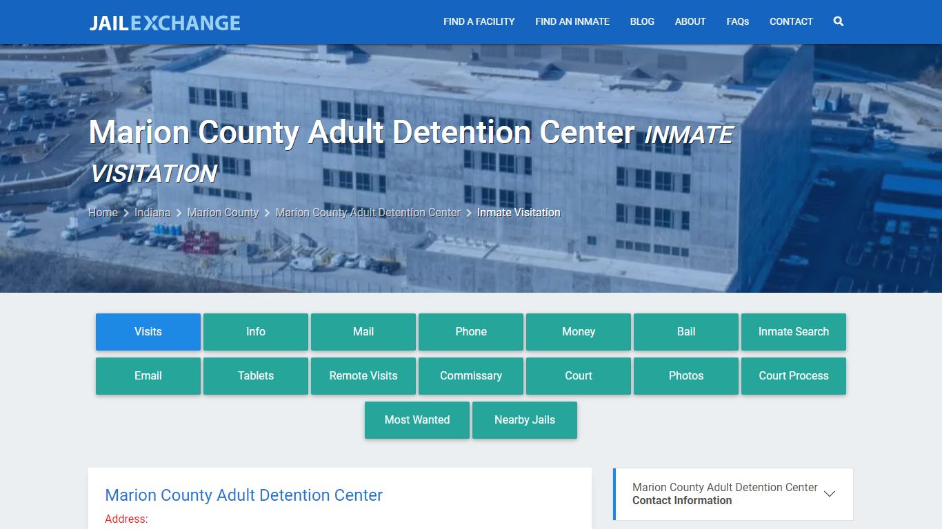 Marion County Adult Detention Center Inmate Visitation - Jail Exchange