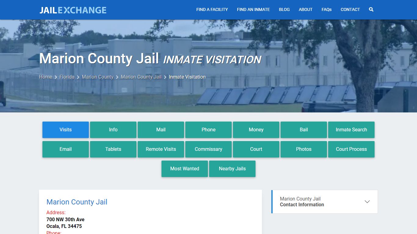 Inmate Visitation - Marion County Jail, FL - Jail Exchange